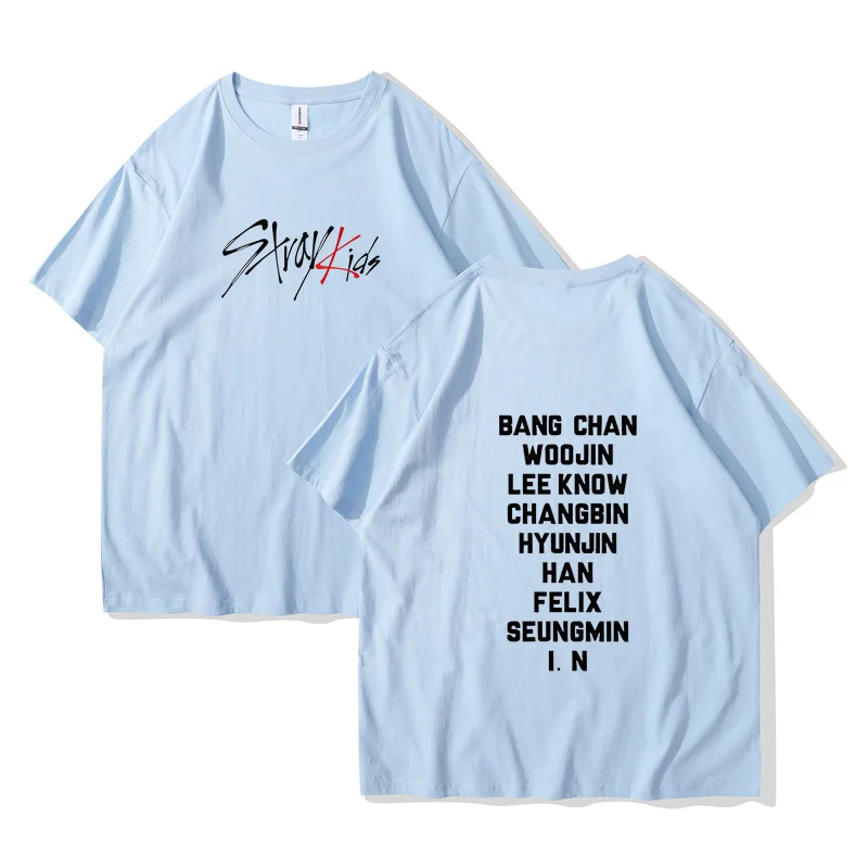 KPOP Stray Kids print fashion all-match summer trend T-shirt couple tops T-shirt men\'s fashion short sleeve t-shirt