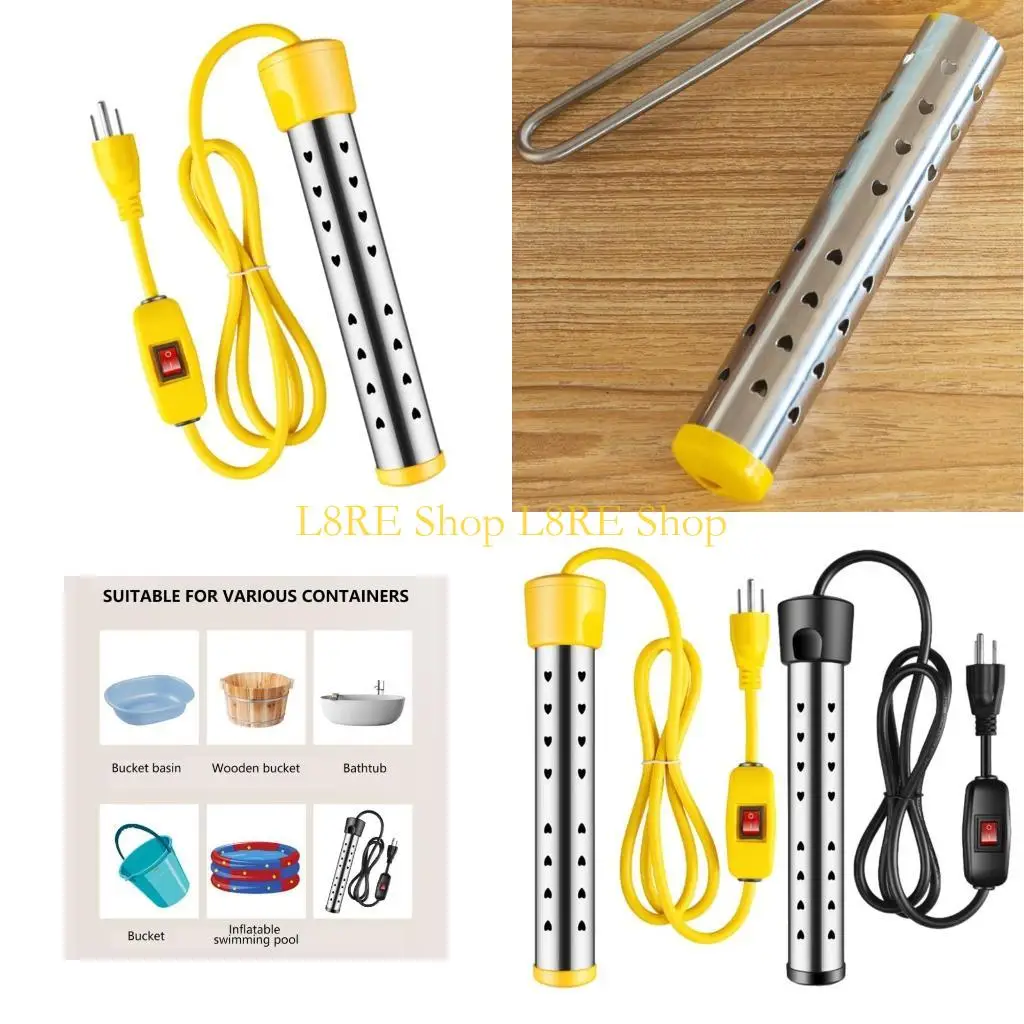 L8RE Tragbar 1500 W Elektrische Immersion Warmwasserbereiter für Badewanne Pool geeignet
