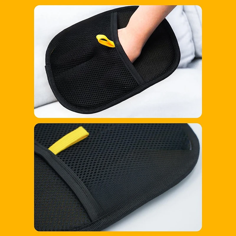 قفازات إزالة الشعر الكهروستاتيكية للحيوانات الأليفة، فرشاة إزالة شعر الكلاب والقطط، قفازات لاصقة للشعر، ملابس السجاد، فرشاة تنظيف الشعر #5