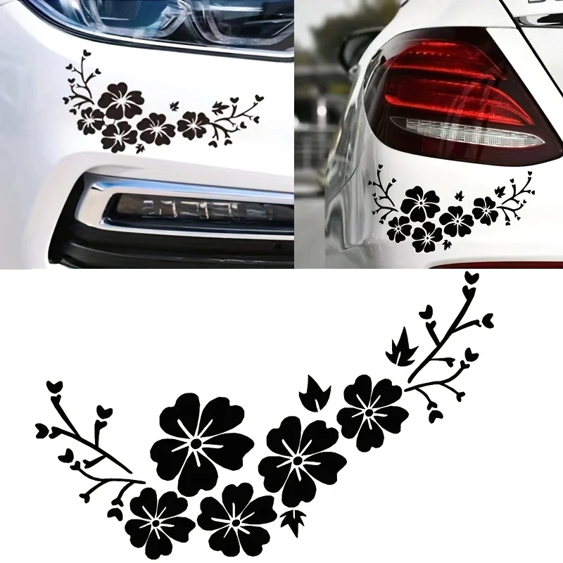 

Set of 2 Car Stickers Designed to Hide Scratches, Featuring Waterproof Flower Designs for Small Areas on The Vehicle