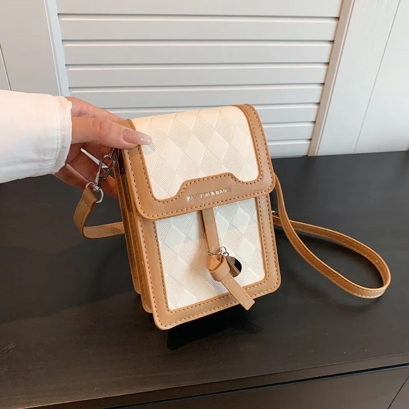 Modna damska torba Retro ze skóry PU prosta uniwersalna mała torba kwadratowa torba na ramię Street Trend torba na telefon komórkowy Crossbody