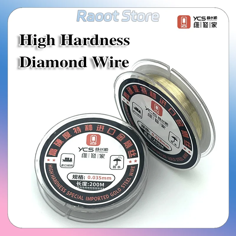 YCS 0.028/0.035mm-200m High hardness special diamond wire Mobile phone screen separation and cutting High toughness