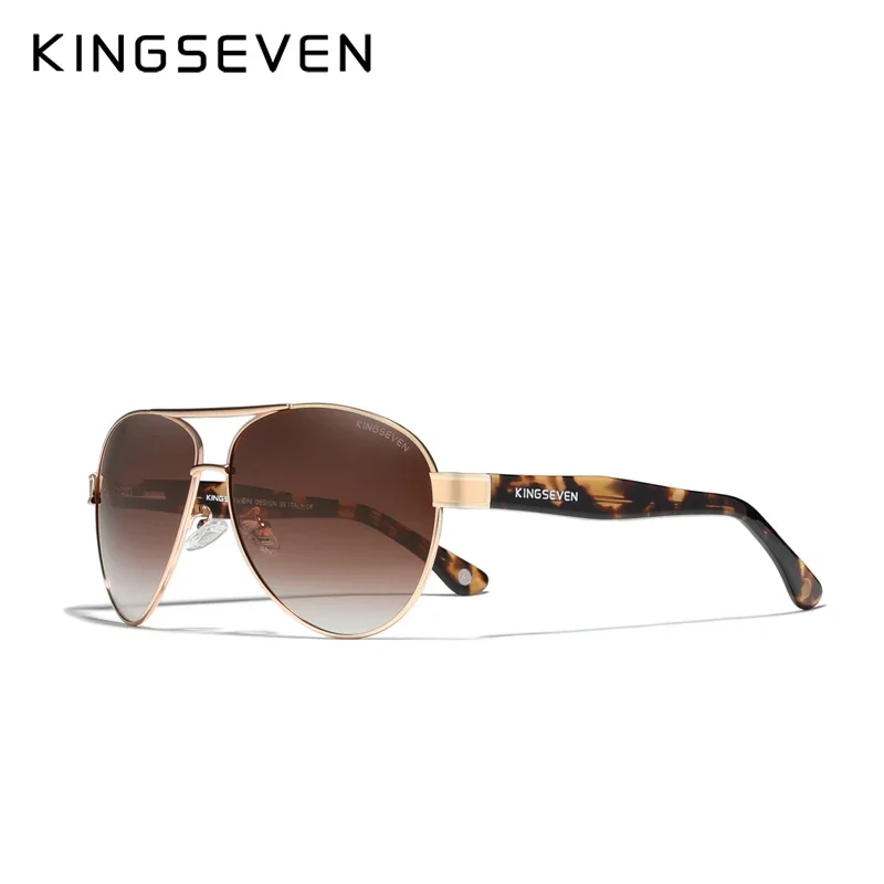 KINGSEVEN 2024 Official Debut Sunglasses Men Polarized Gradient Sun glasses Women Acetate Wire-Core Temples Fishing Driving