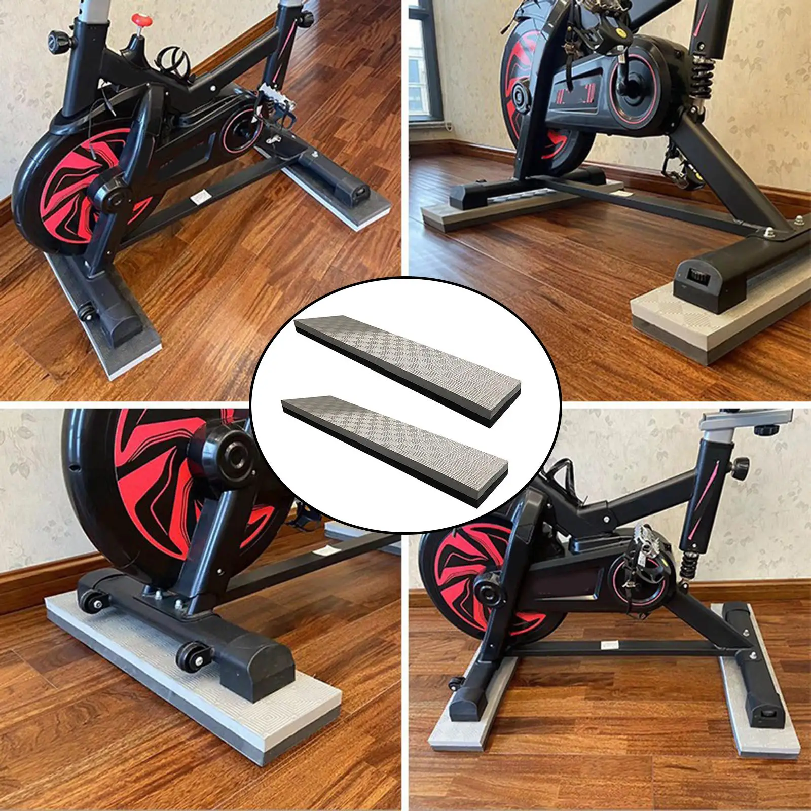 

Набор нескользящих ковриков для велотренажера и беговой дорожки, защитный коврик для фитнеса и спорта, напольный протектор для занятий велоспортом в помещении