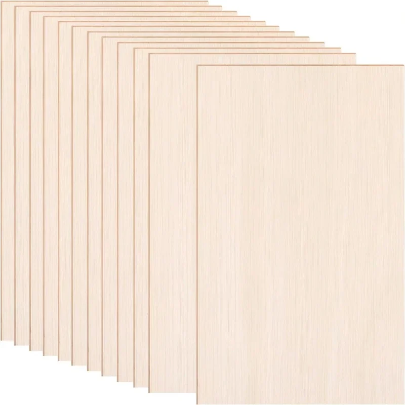 5 Pack Basswood Sheets Thin Plywood Balsa Wood Boards for DIY Crafts, Laser Cutting, Wood Burning and Drawing