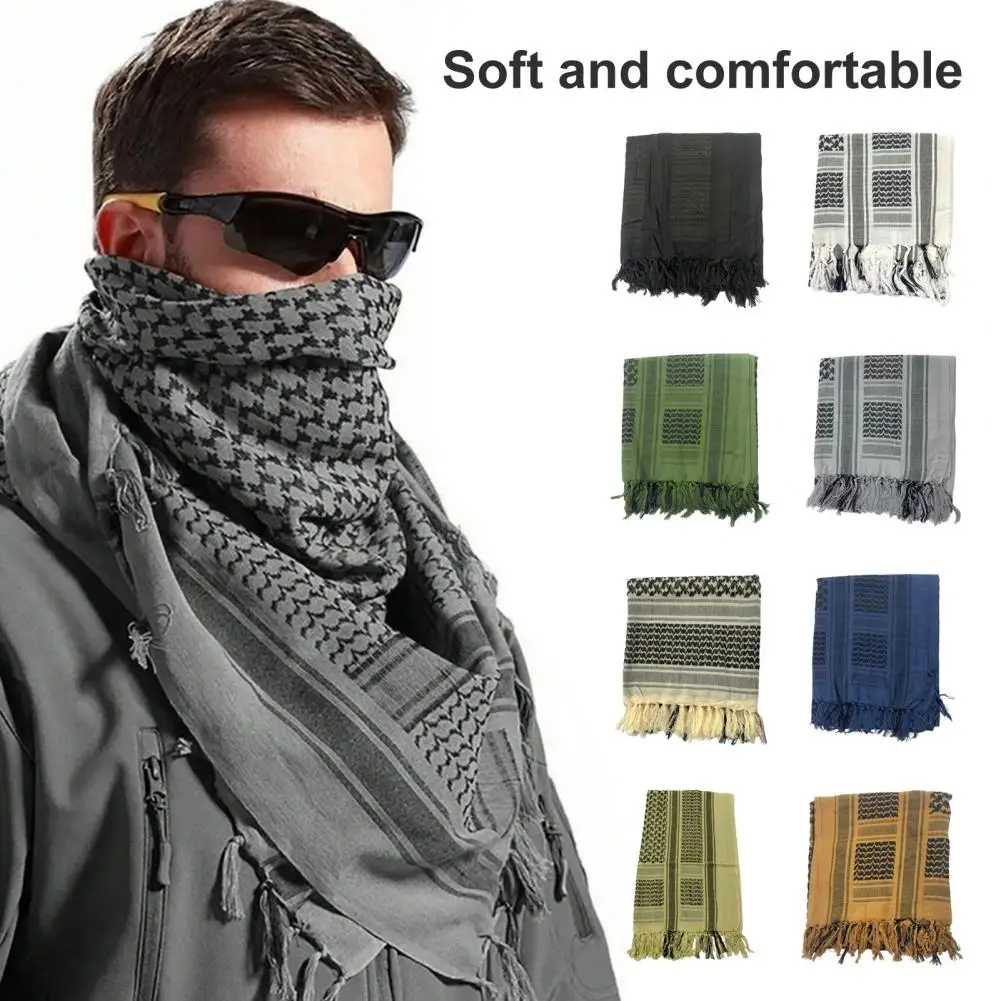 Hot Sale Arab Scarf Cotton Winter Shawl Neck Warmer Cover Head Wrap Windproof Camping Scarf Men Women Cycling Mask Scarf Outdoor