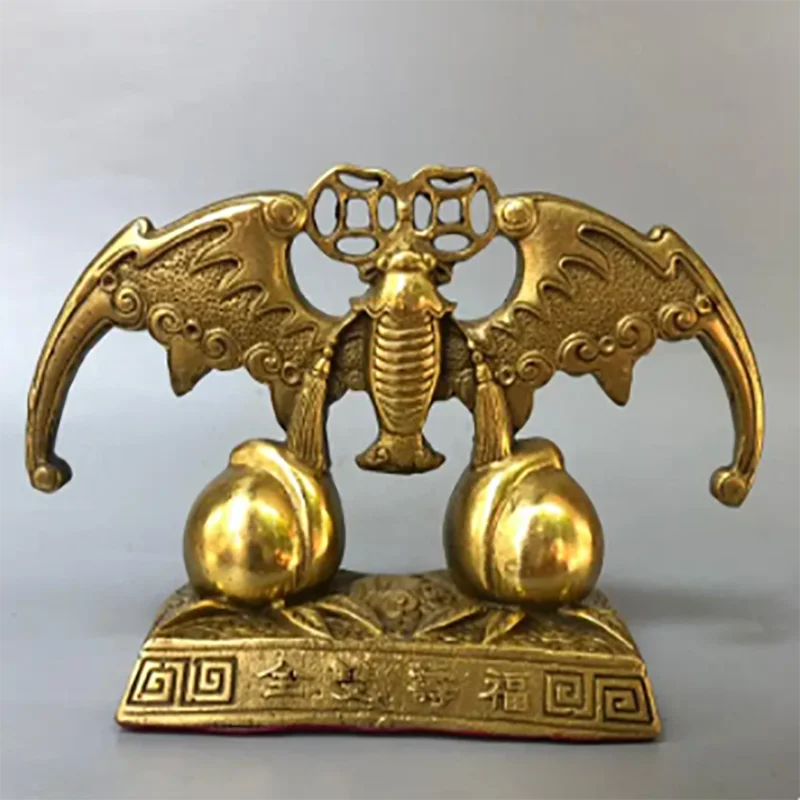 

Gold bat mascot Feng Shui Hua Heng Liang Fu Gui Kai Yun home decoration crafts