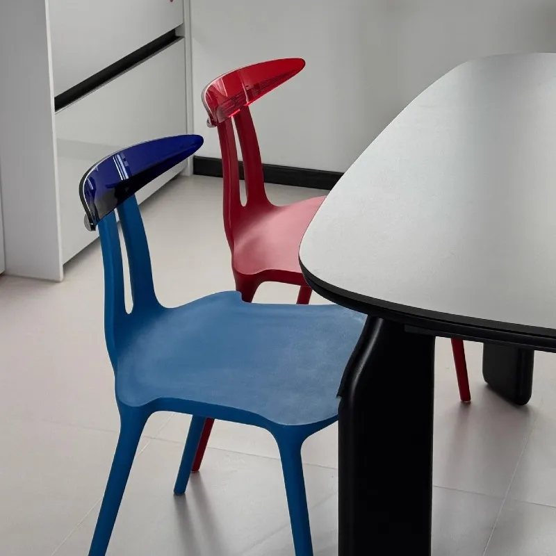 

Dopamine Chair, Elegant Minimalist Acrylic Backrest, Trendy Transparent Dining Chair for Home and Island Bar Restaurant Chair