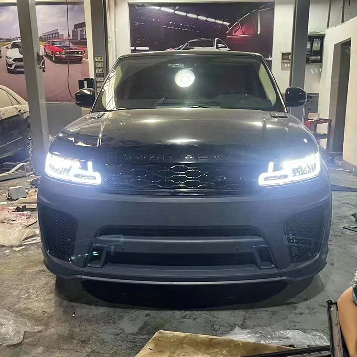 Car body kit for land rover range rover sport L494 2014-2017 year facelift to 2020 2021 SVR model with fenders bumpers lights