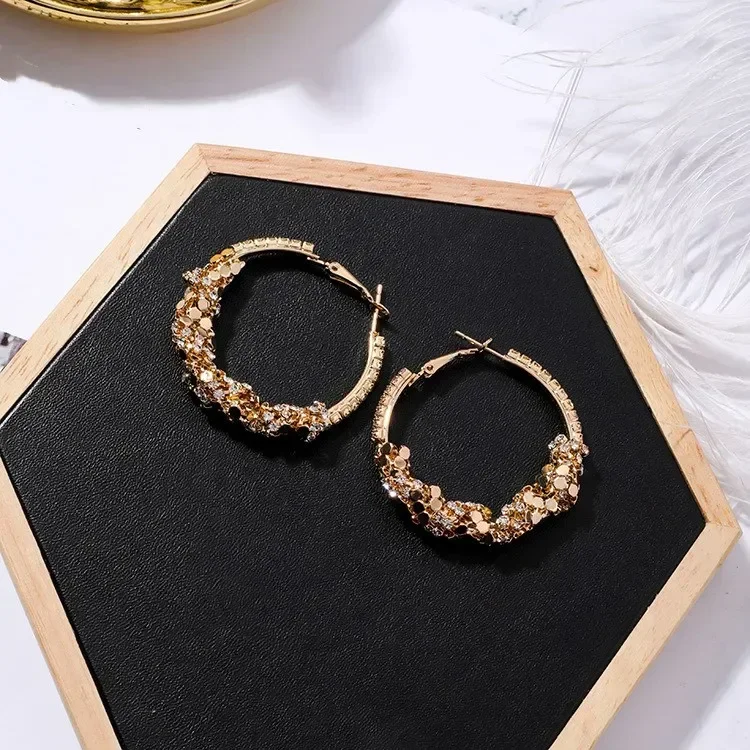 Boucles d'oreilles en cristal personnalisées pour femmes autrichiennes, bijoux de tempérament tendance sauvage, nouvelle mode, 600