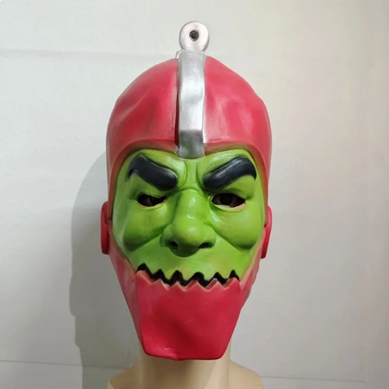 Anime Masters Of The Universe Cosplay Trap Jaw Play Headgear Latex Mask Horror Skeletor Mask Halloween Costume Party Kronis Role