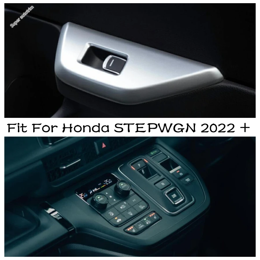 

Inner Door Armrest Window Switch Control Panel Gear Shift Box Cover Trim RHD Car Accessories Fit For Honda STEPWGN 2022 2023