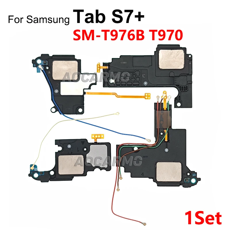 Aocarmo Loudspeaker Buzzer Ring Horn Loud Speaker Flex Cable Replacement Part For Samsung Galaxy Tab S7 Plus S7+ T976B T970 T976