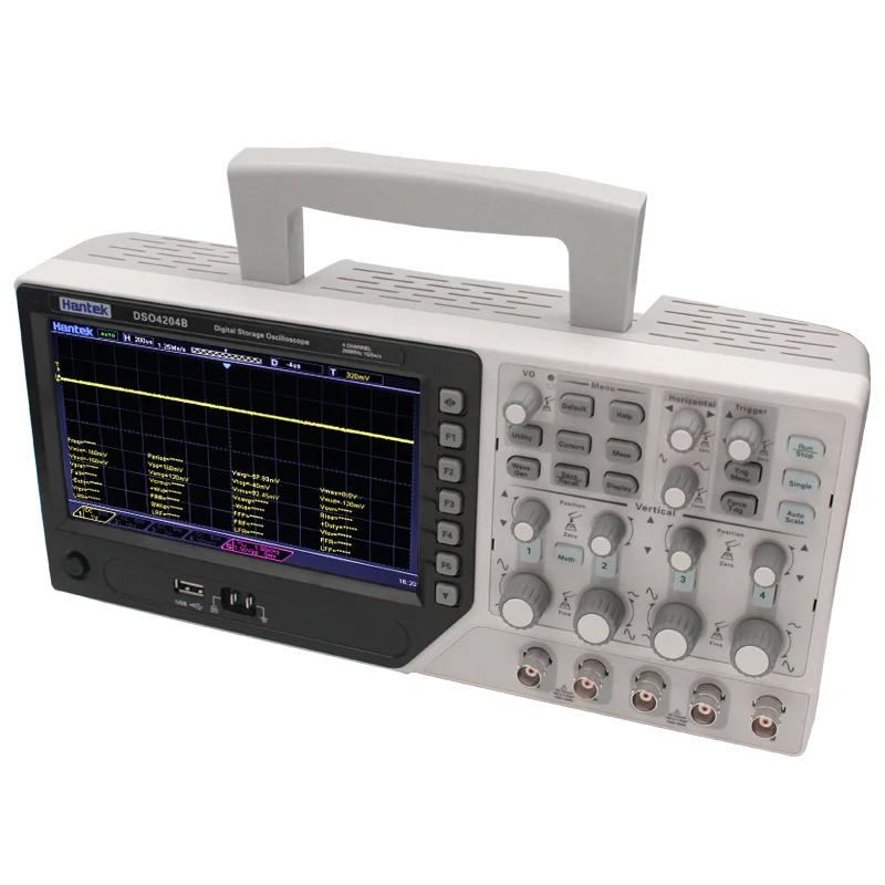 Hantek Dso4204b 200mhz 4 Channel Portable Osciloscopio Digital Storage Teaching Oscilloscope With Dvm Function