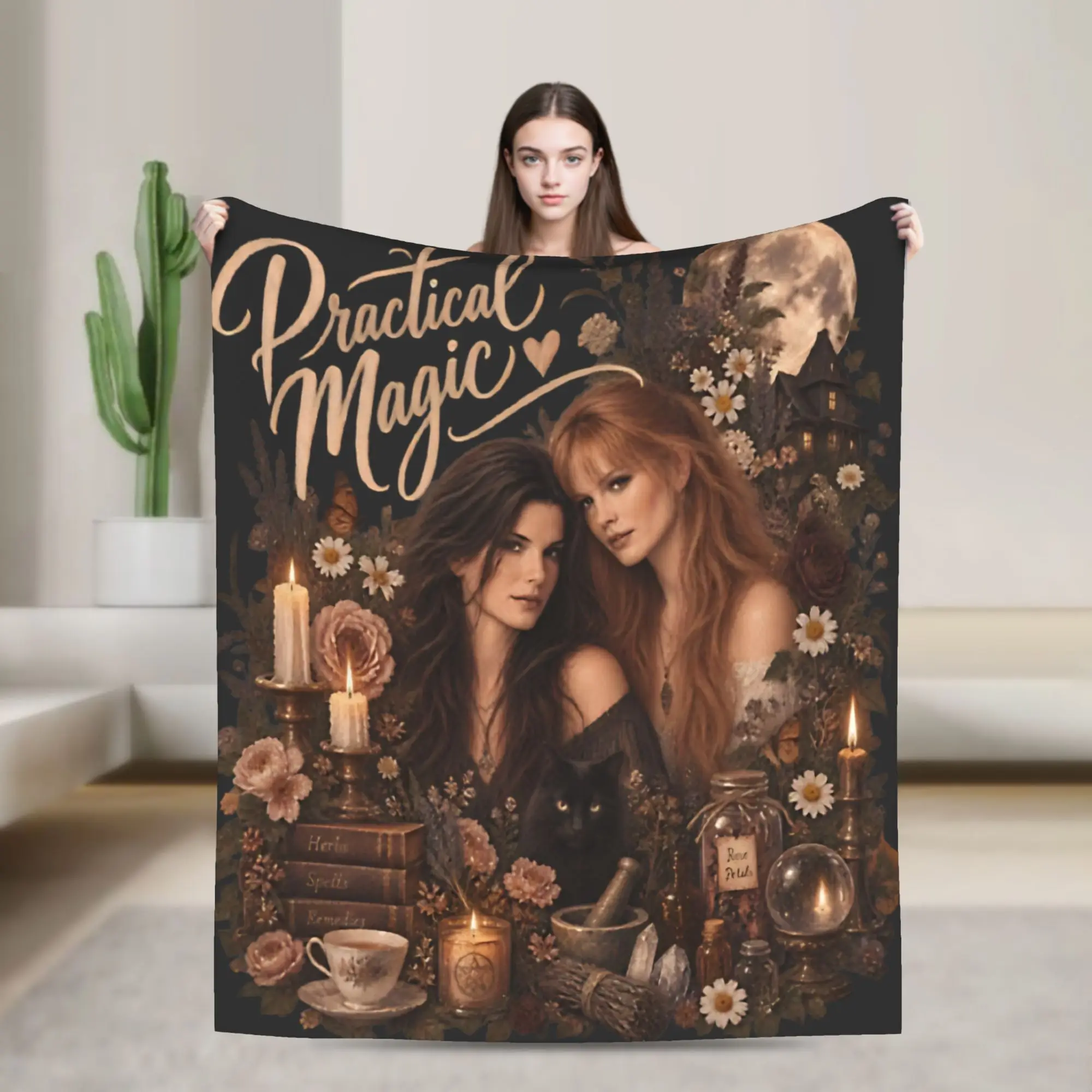 Cozy Practical Magic 2 Witchcraft Sisterhood Witchy Aesthetic Blanket Merch Home Decorative  Blanket Throw  Flannel for Bedroom