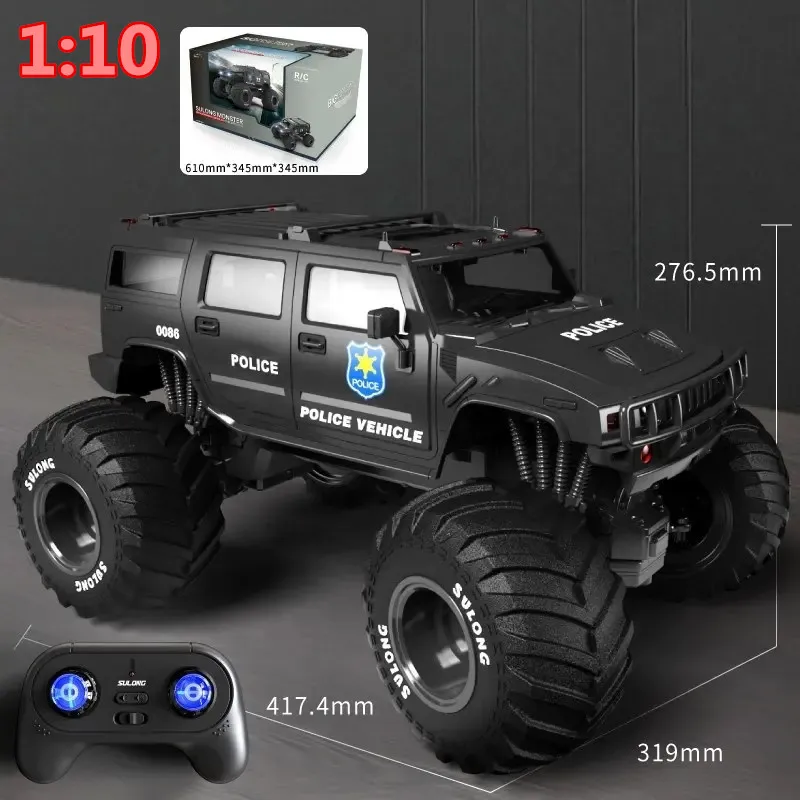 Hot Sales 4WD 1:10 Remote Control Car Truck With LED Lighting Sound 4x4 Rc Car For Kids Gifts RC Toys Remote Control Cars