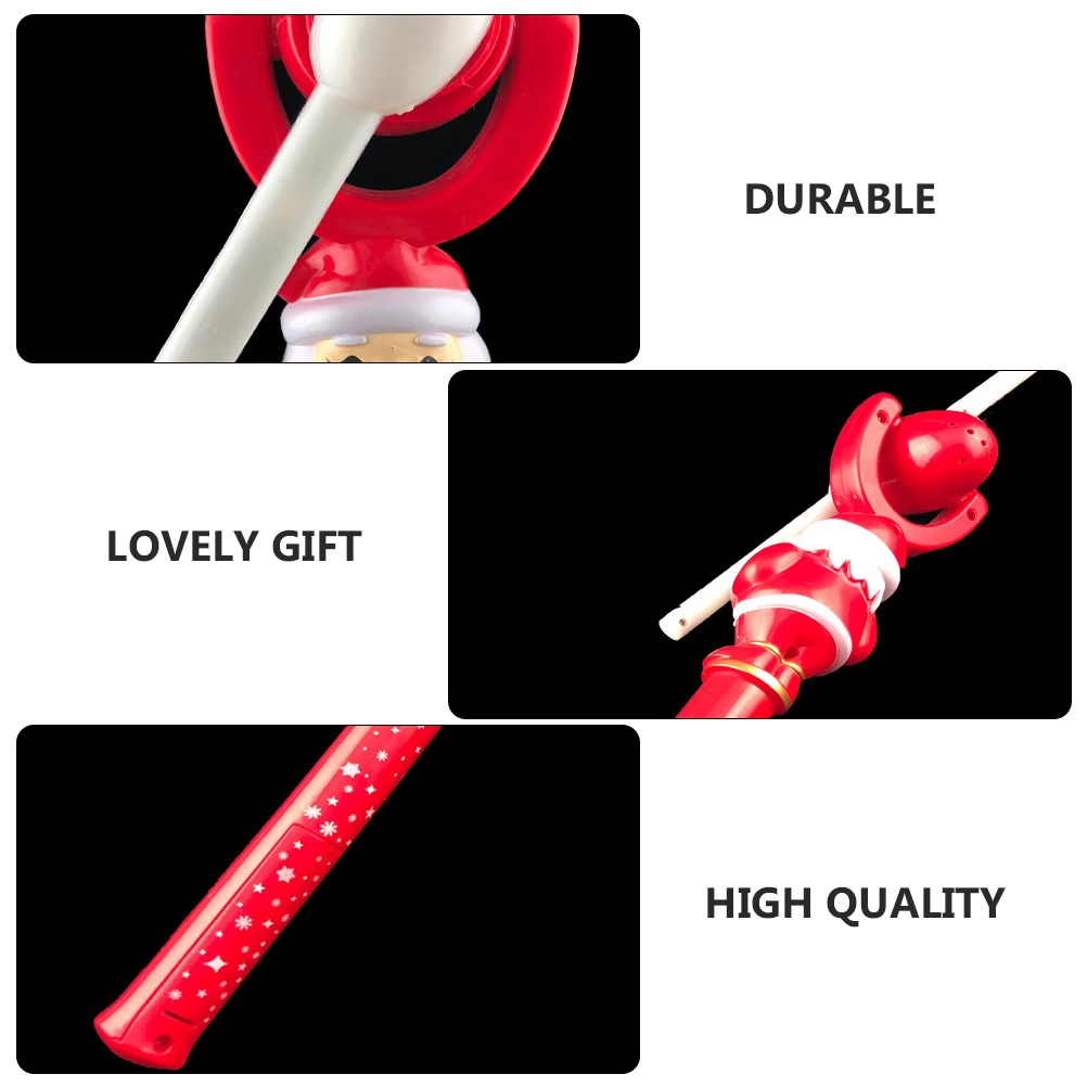 

Rotating Shinning Windmill Christmas Toy Santa Claus Music Pinwheel Kids Gifts Bright Durability Plastic Visual Hearing