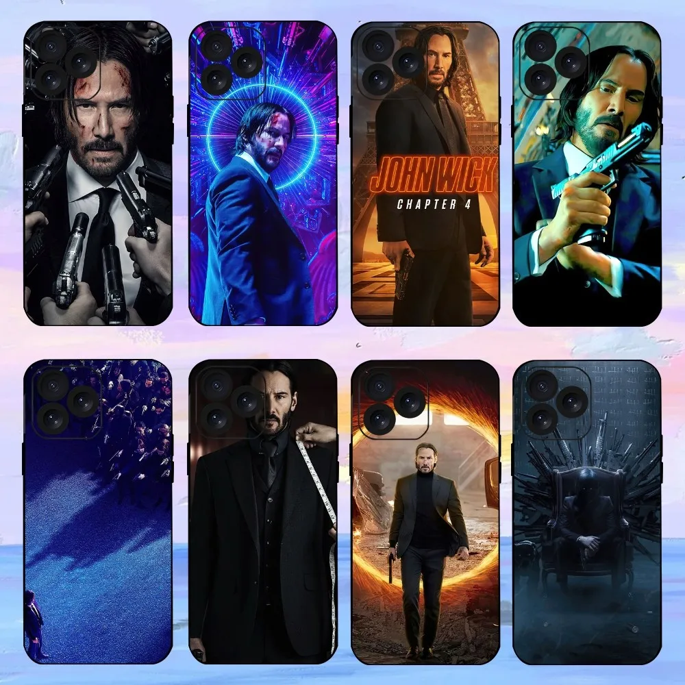 The Movie J-John W-Wick 4 Phone Case For iPhone 15 14 13 12 11 8 Mini Xr Xs X Xsmax Pro Max Plus Shell