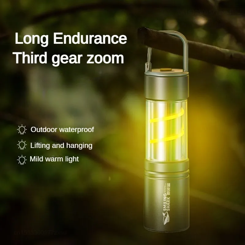 Xiaomi SMILING SHARK Strong Flashlight Super Bright Household Rechargeable Lighting Outdoor Camping Light Tent Hanging Lights