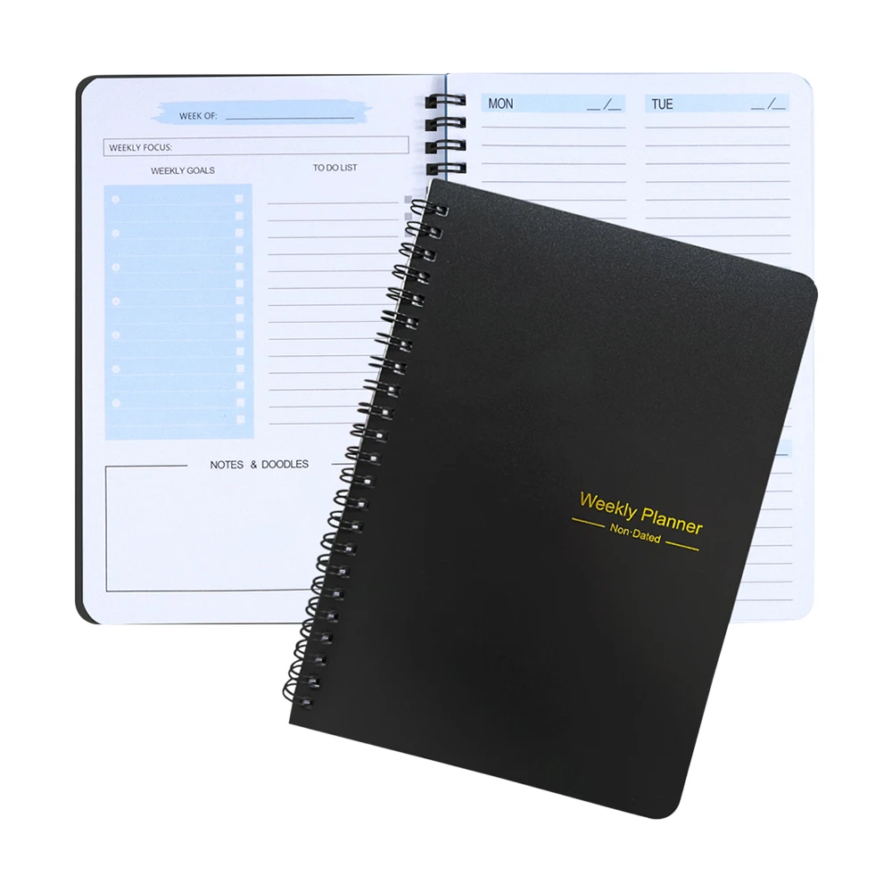 2023 Weekly Planner A5 Spiral Binder Notebook 52 Weeks Agenda Schedule organizer diary Journal Stationery Office School Supplies