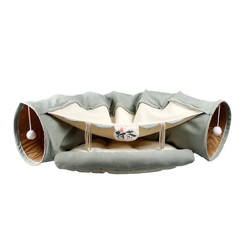 

Cat channel Nest toy cat supplies Drill tube channel interactive folding cat shell tunnel pet supplies