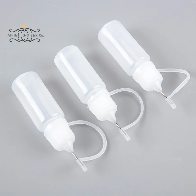 10 Pcs Needle Tip Glue 10ml Applicator Bottle Tube Sub-bottling Pinhole 5ml 10ml PET Refillable Bottle Liquid Dispenser Bottle