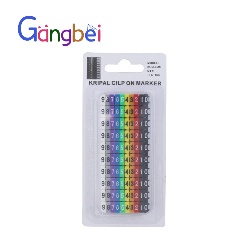Cable Wire Markers, Color Number Tube, 1.5mm, 2.5mm, 4mm, 6mm, Letter 0 to 9