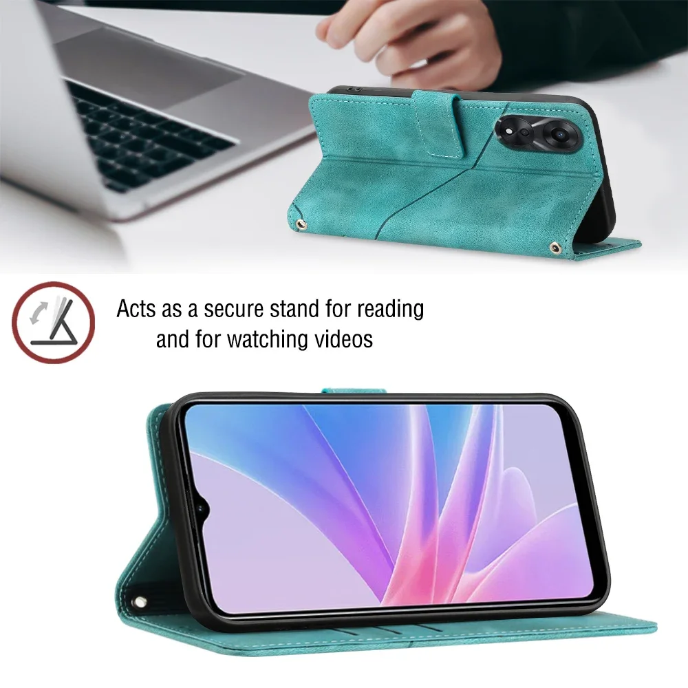 حافظة جلدية للكتف عبر الجسم لهاتف اوبو رينو 12 11 10 برو A79 A78 A38 ، وان بلس نورد CE 4 3 لايت ، غطاء Realme C67 C65 C55