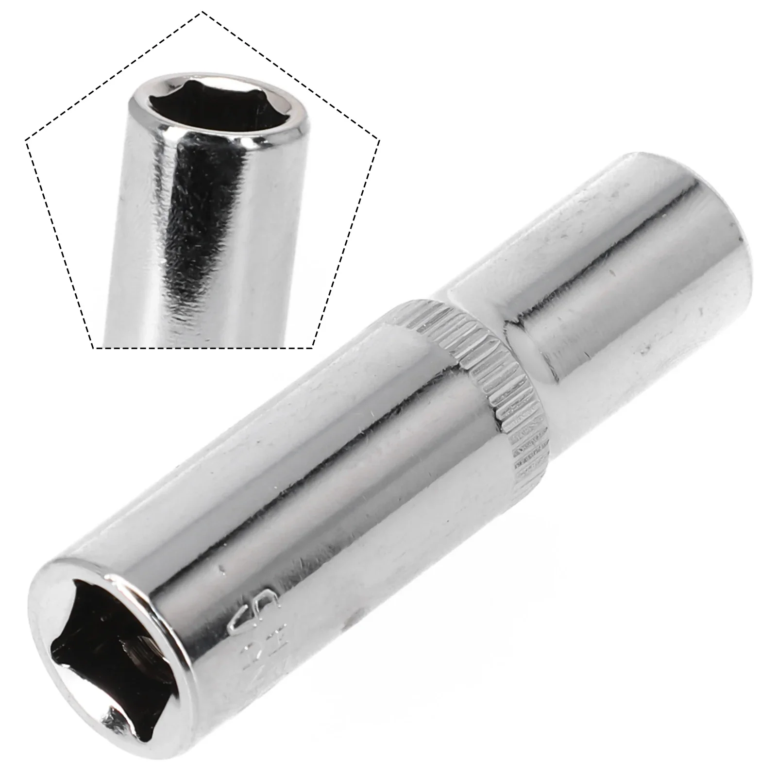 1PC 3/8inch Deep Socket Adapter Hex Socket Wrench Heads Ratchet Tool 8-24mm For Drivers Socket Wrenches Hexagonal Long Sleeve111