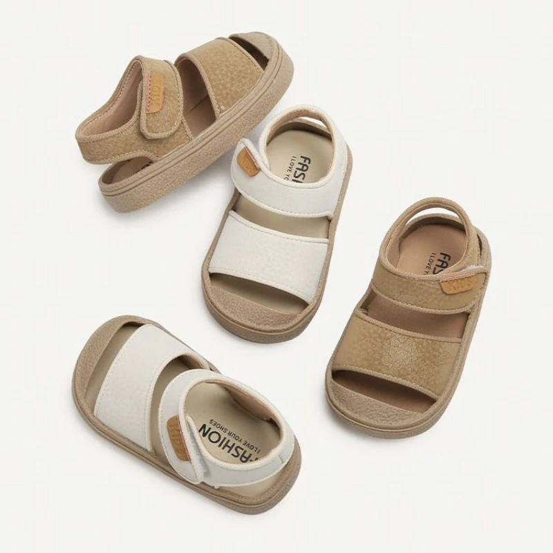 

Модная обувь для девочек, простые детские сандалии, детская пляжная обувь на мягкой подошве, нескользящая детская обувь, удобная обувь для мальчиков