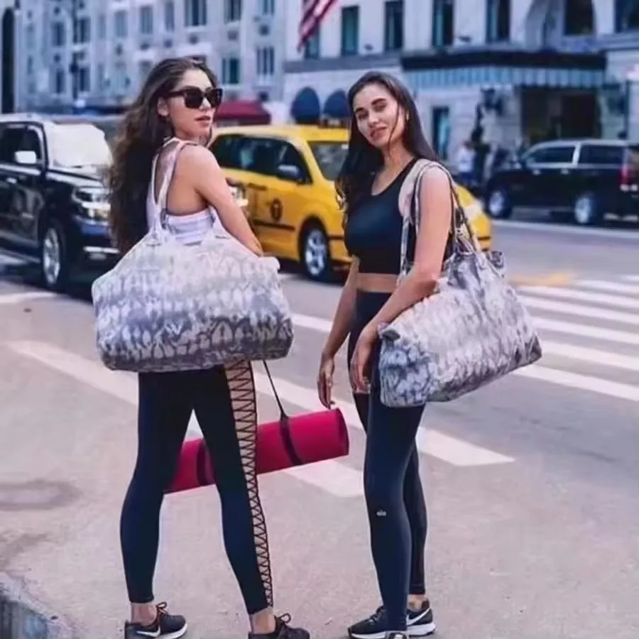 

Trend Fitness Bag Shoulder Bag Fashion Yoga Shoulder Canvas Bag Women's Large Capacity Tote Bag Shopping Bag Sports and Leisure