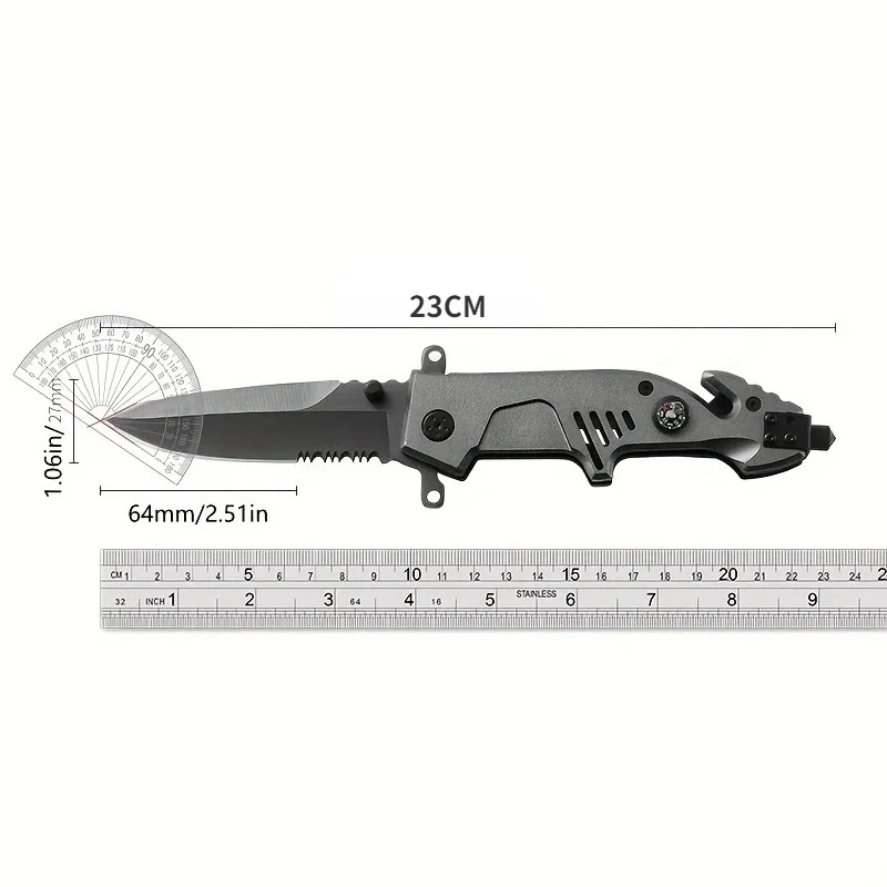 2024 NEW Outdoor multifunctional folding knife tactical self-defense knife camping portable survival knife portable pocket