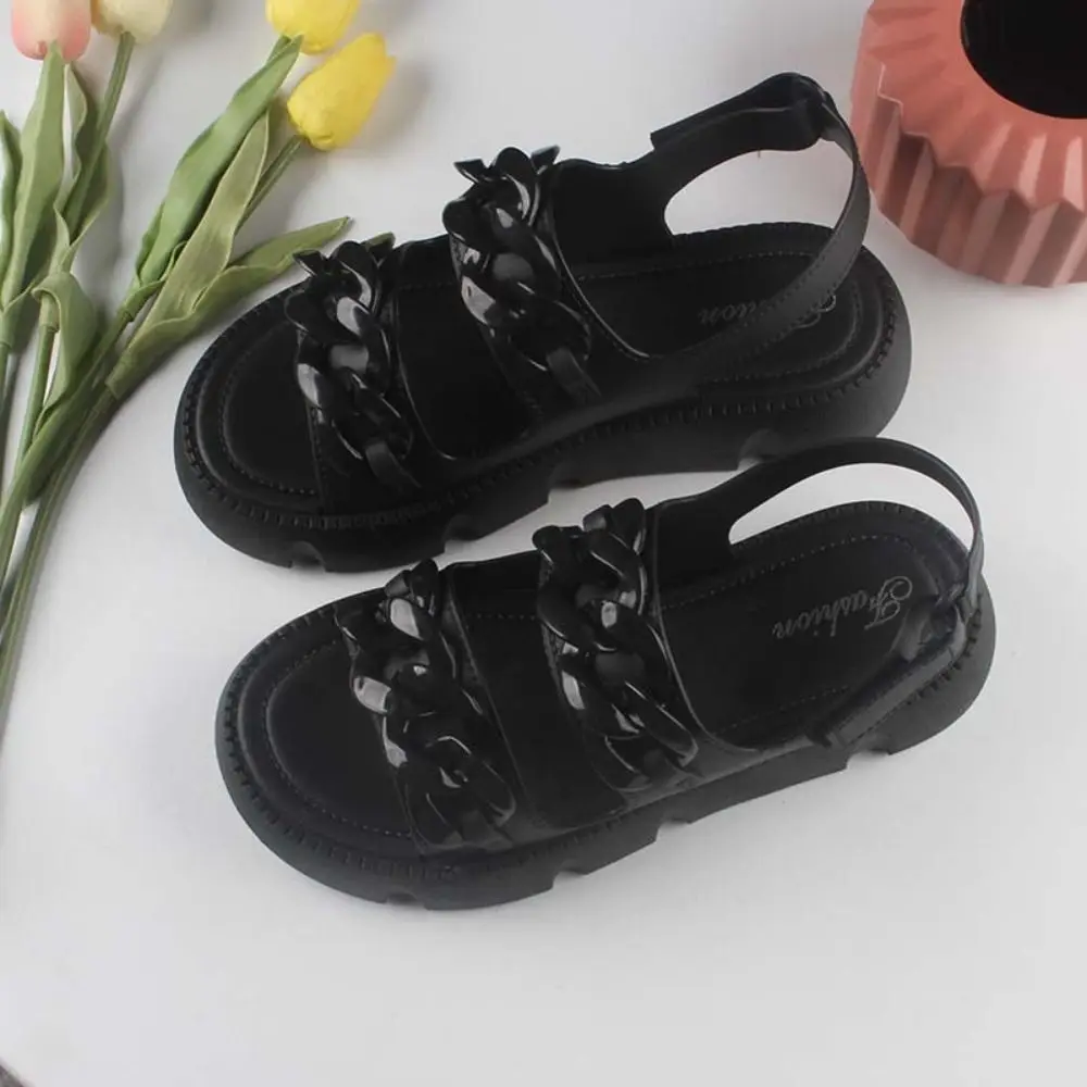 Mode Kette Gürtel Dicken Sohlen Sandalen Anti Slip PVC Plattform Sandalen Anti Geruch Oberbekleidung Schuhe Hausschuhe Frauen Strand