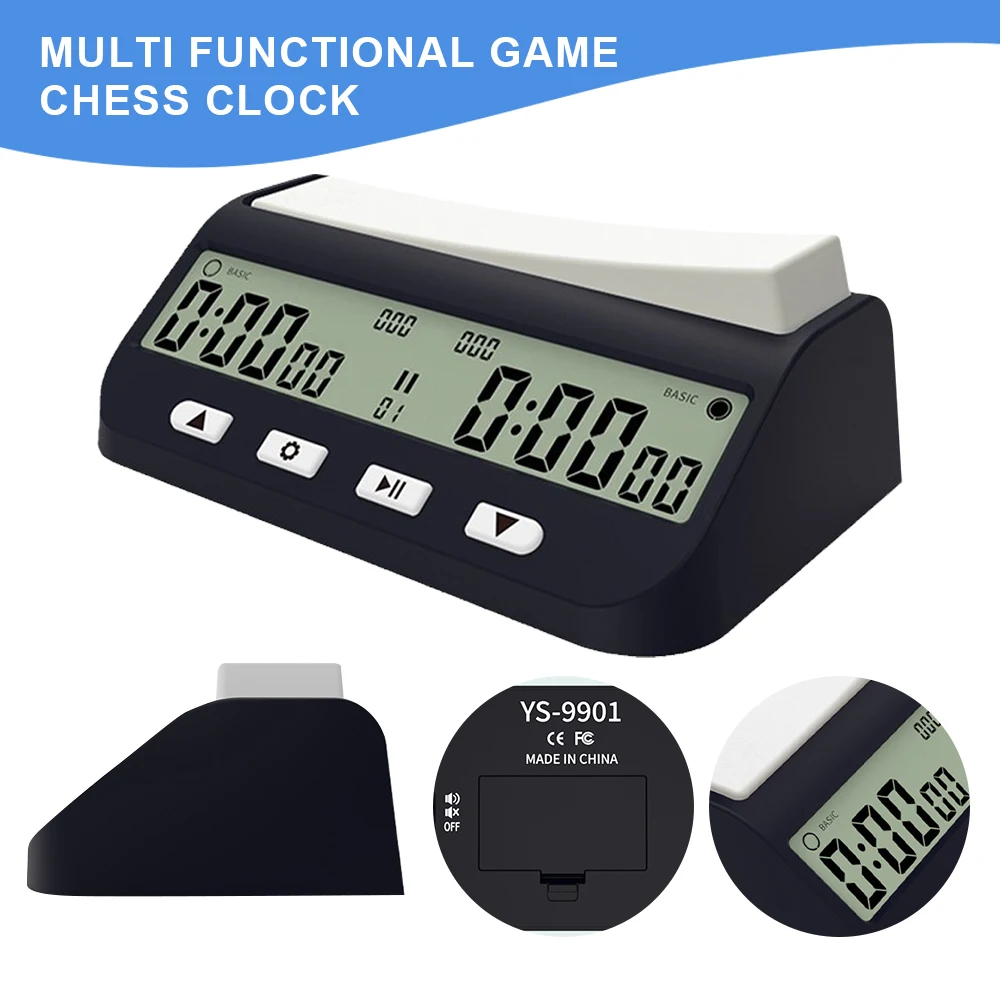 3-in-1 Multipurpose Portable Professional Chess Clock Digital Chess Timer Game Timer Count Up Down Competition Game Stopwatch