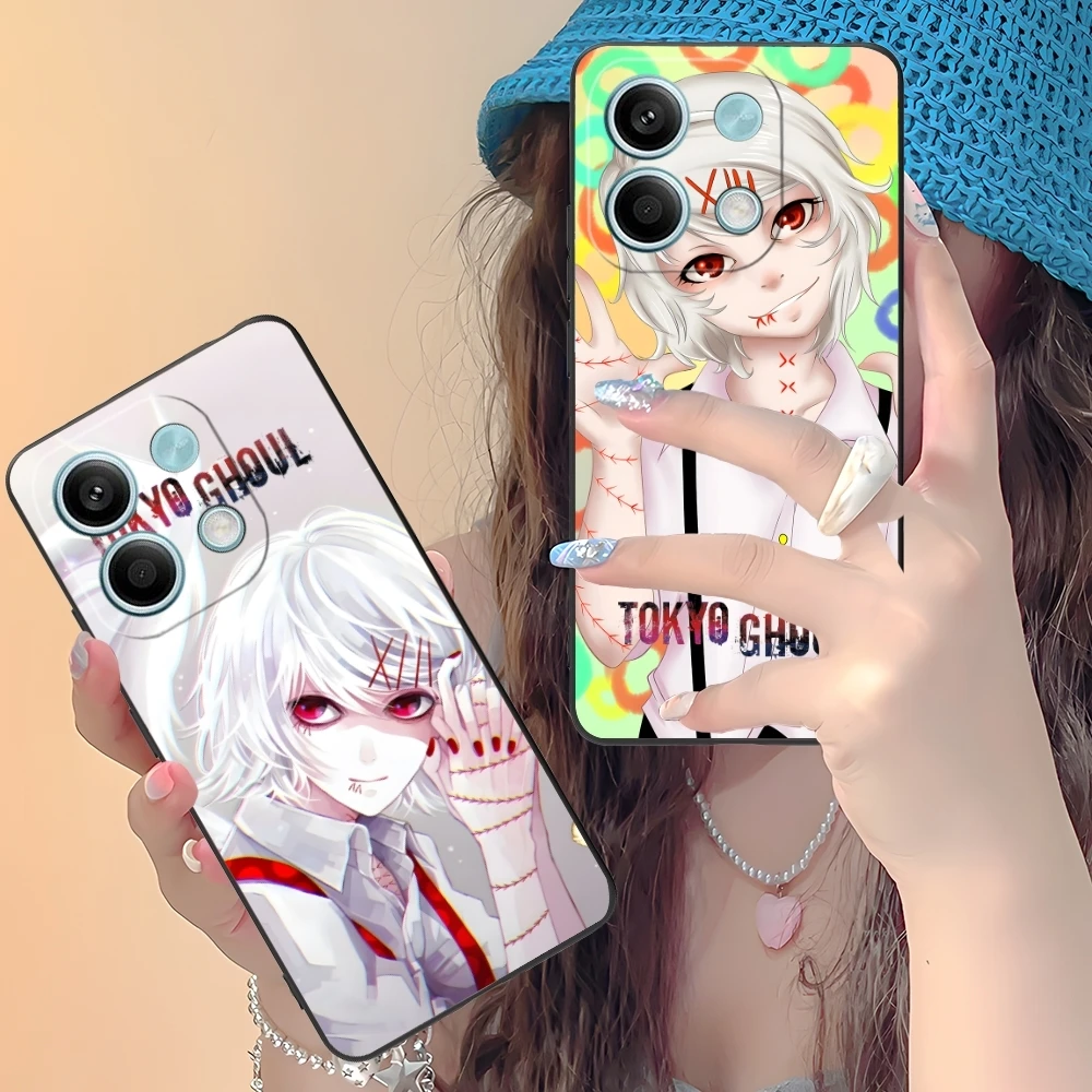 Tokyo Ghoul Juuzou Suzuya Mobile Phone Case for Xiaomi Redmi Note 13 12 11 10 9 8 7 6 S A Pro Lite Plus 5G Black Cover Shell