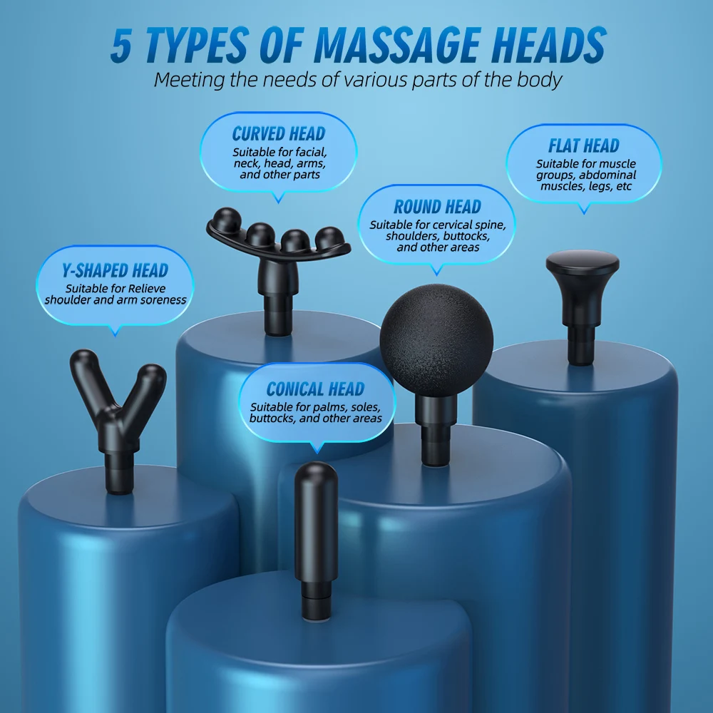 LCD Fascial Massage Gun Electric Percussion touch switch Pistol Massage whole Body Neck Deep TissueMuscle Relaxation Fitness