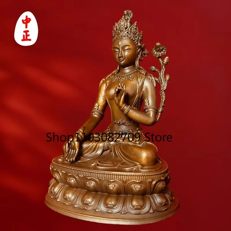 Zhongzheng Statue Intangible Cultural Heritage Workshop Whiteness Mother Gold, Silver and Copper Material Support Customized Cra