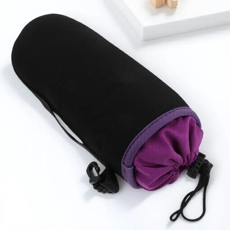 XL Flexible Elastic Neoprene Camera Lens Case Bag – Water-Resistant DSLR Lens Pouch with Swivel Clip
