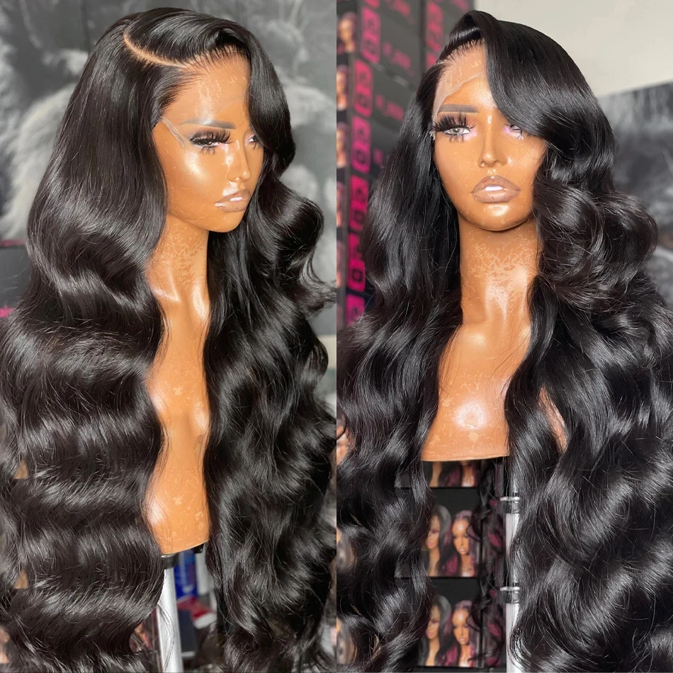 Wig renda depan 13x4 26 32 inci Body Wave Lace Front Wig 13x6 Lace Front Wig rambut manusia Remy HD Brazilian transparan untuk wanita