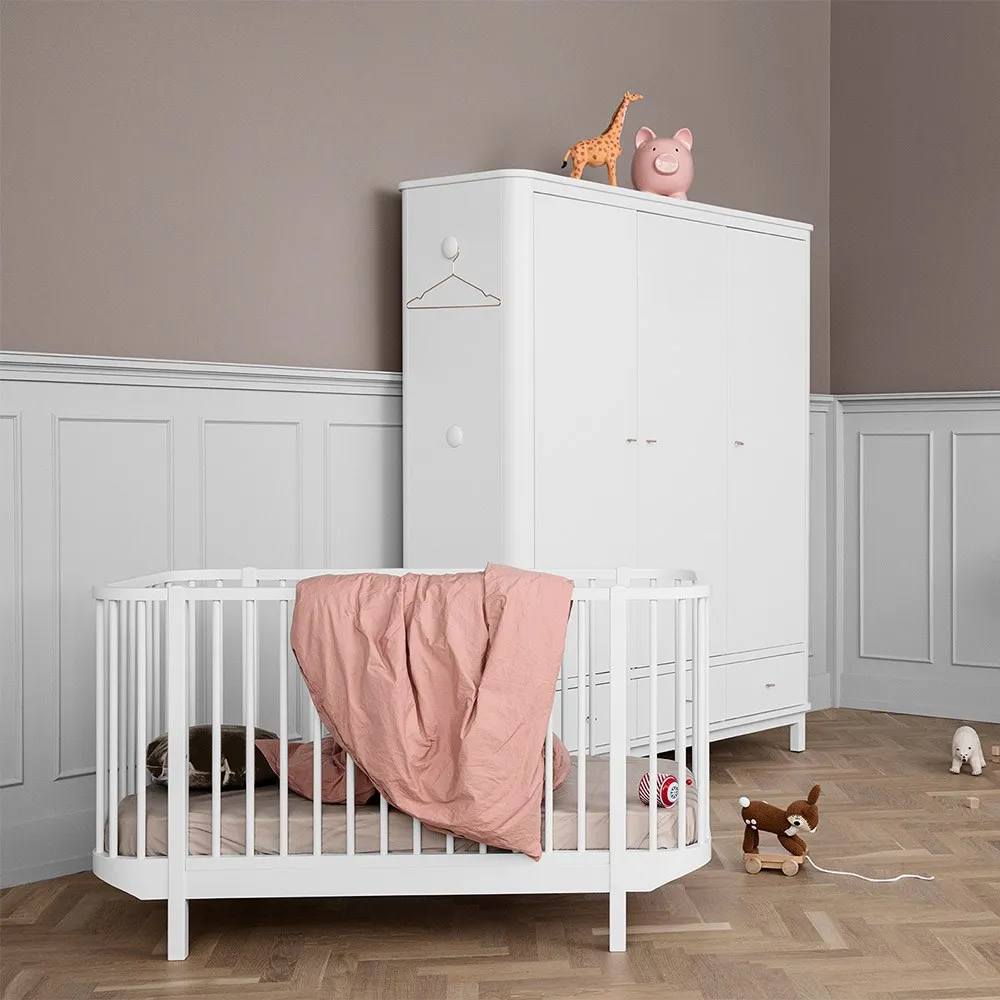 Aangepaste Moderne Slaapkamer Witte Driedeurs Kledingkast Multifunctionele Opbergkast