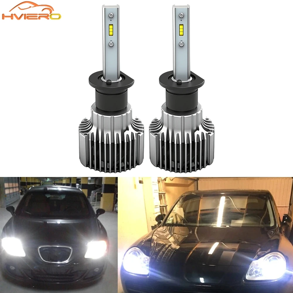 

2 шт. Автомобильные фары V1 H1 COB Светодиодные противотуманные фары Led 72W 8000LM Лампа дальнего ближнего света Ультра яркая автоматическая стоп-симпа 6500K 12V 24V Белый