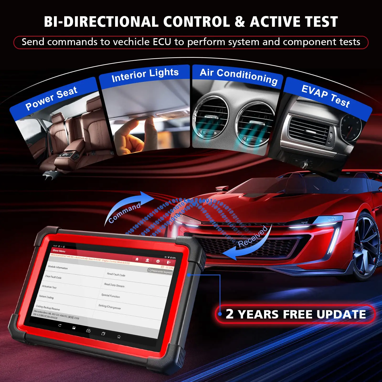 2024 LAUNCH X431 IMMO ELITE Car Diagnostic Scanner Machine  New and Smart Programming Tool with 2 Years Update