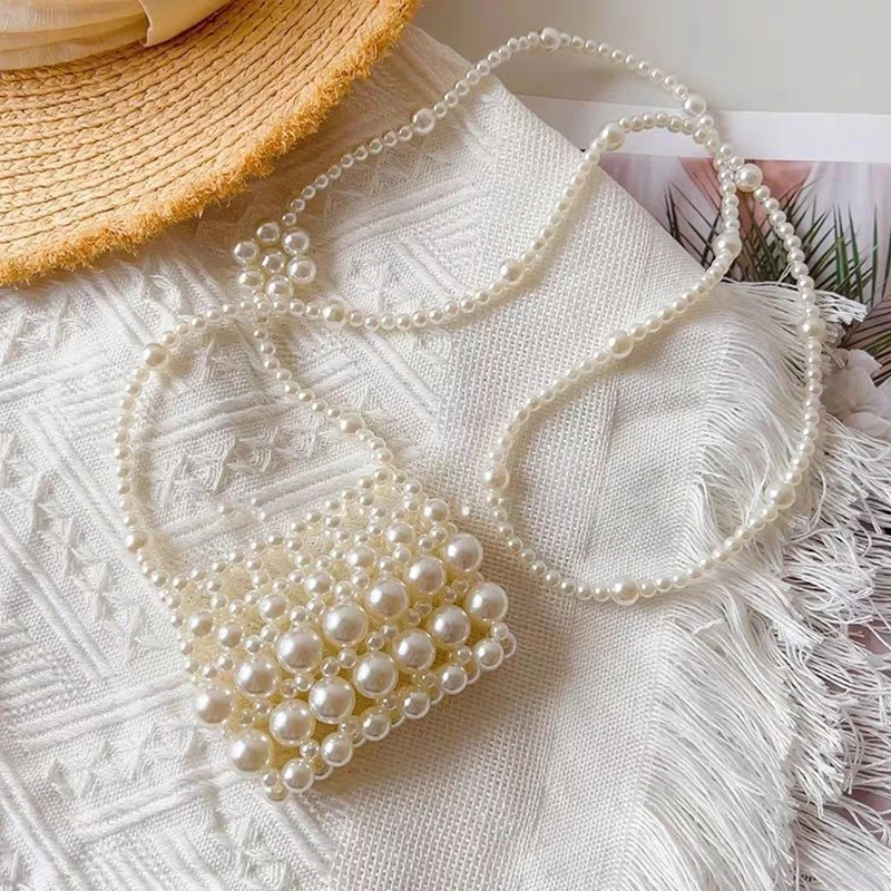 1PC Kawaii Kids Coin Purse Pearl Purses For Girls Toddler Princess Crossbody Bags Kids Wallet With Pearls Baby Princess Handbags
