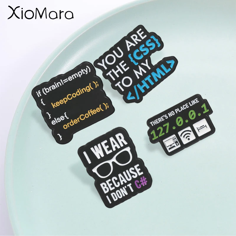 Programmer Coding Meme Enamel Pin,Funny Programming Quote Badge,Fashion Backpack Clothing Accessory,Gift for Coder and Developer