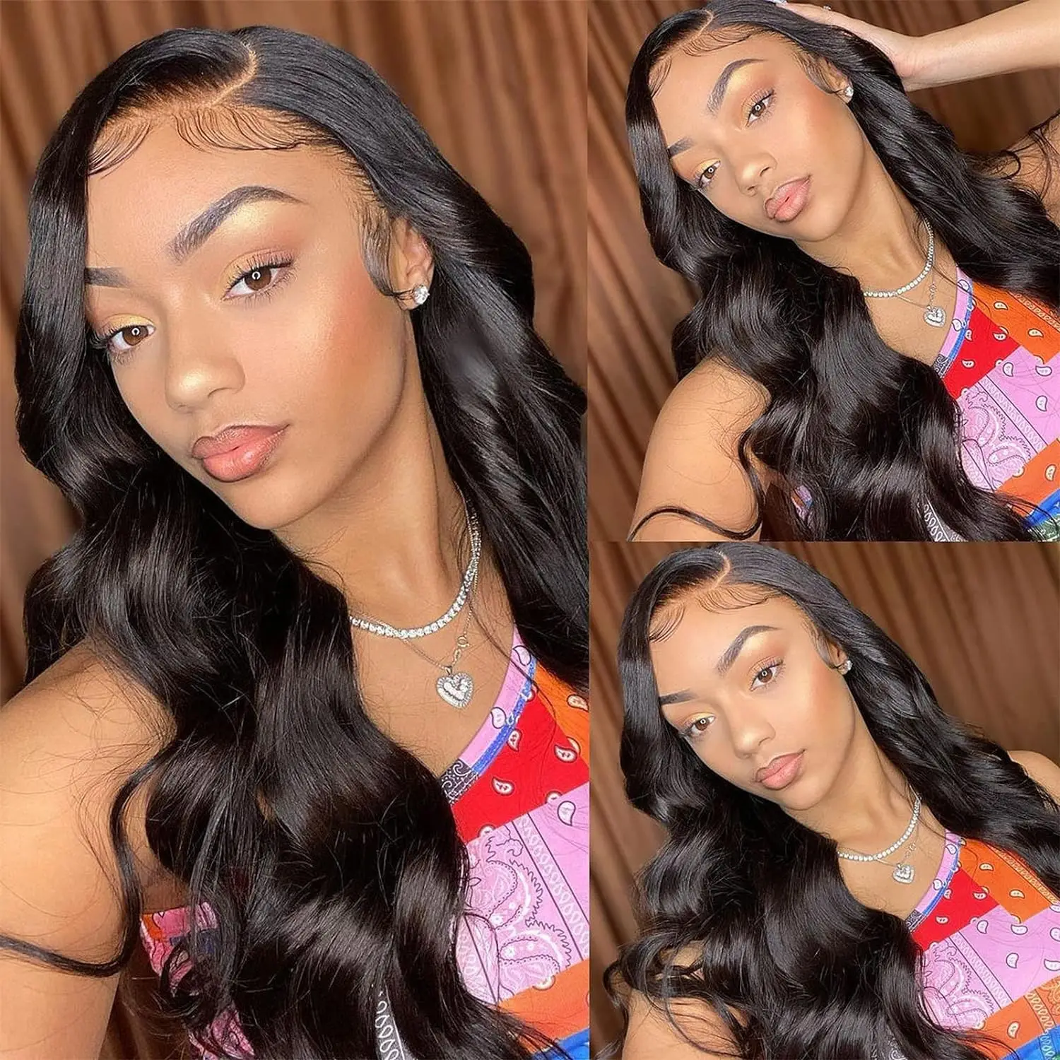 Pretty Diary 13x4 Water Wave Lace Frontal Wig Brazilian Body Wave HD Transparent Lace Front Human Hair Wigs Remy Pre Plucked