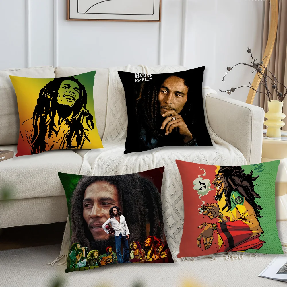 B-Bob M-Marley 40 Golden Masters Pillow Case Living Room Sofa Cushion Cover Suitable For Home Bedroom Room Decoration