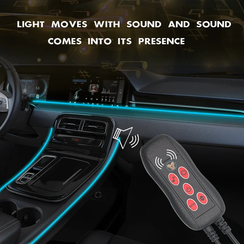 

Светодиодная лента для салона автомобиля, 300 см, 7 цветов