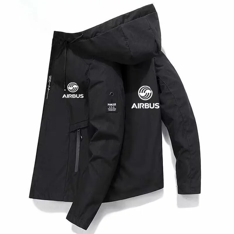 Brand new AIRBUS AVIATION Hooded Jacket men's jacket thin polyester spring and summer sunscreen jacket windbreaker sports hooded