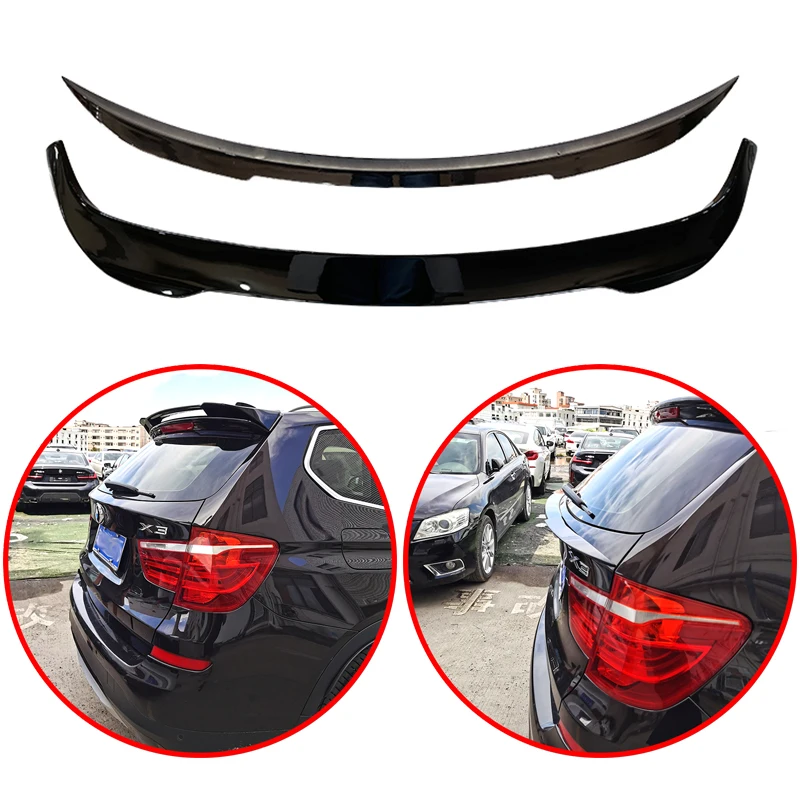 

High Quality ABS Car Rear Wing Roof & Middle Spoiler Glossy Black Body Kit For BMW X3 F25 2011-2017