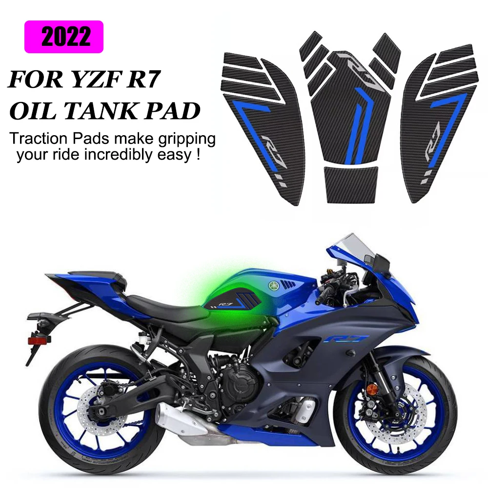 

Motorcycle Side Fuel Tank pad Tank Pads Protector Stickers Decal Gas Knee Grip Traction Pad Tankpad For YAMAHA YZF R7 YZFR7 2022